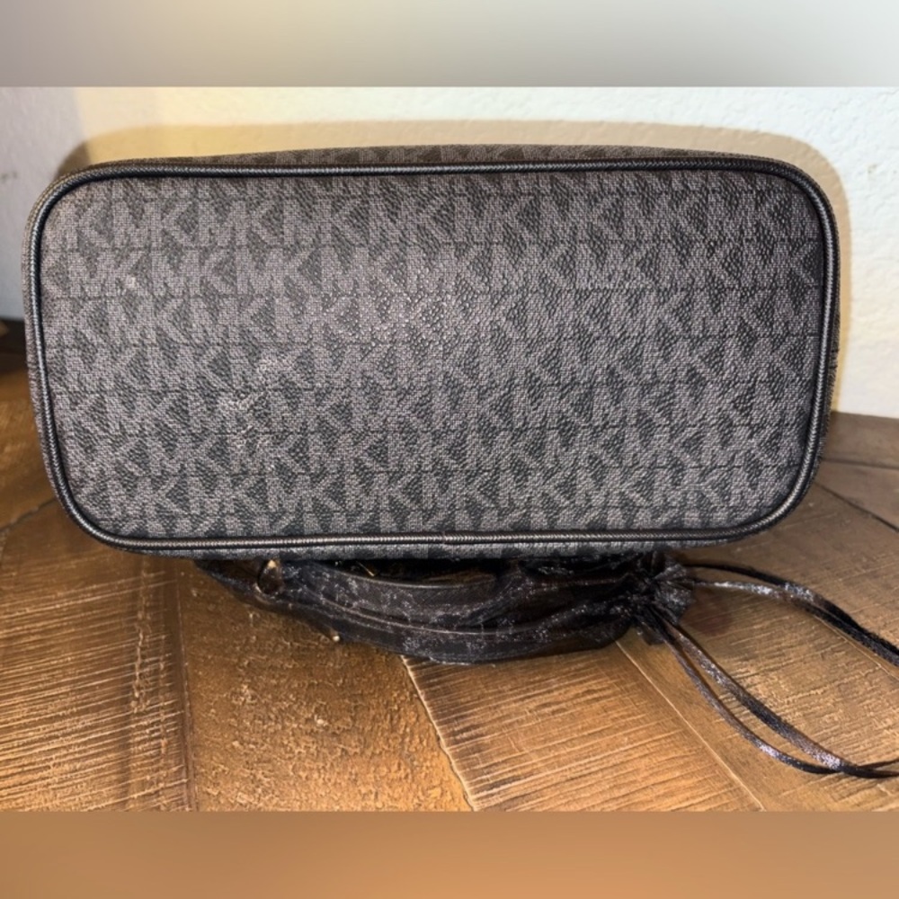 Michael Kors Gray and Black Monogram Tote - Picture 4 of 8